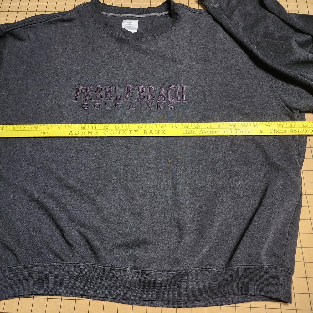 XXL Vintage Pebble Beach Golf Links Black Sweatshirt